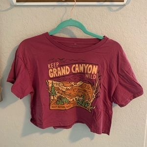 💪🏻👚 Keep Nature Wild Grand Canyon Crop Tee Rose Medium